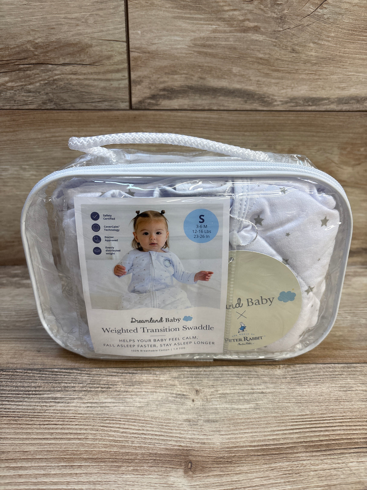 NEW Dreamland Baby Dream Weighted Transition Swaddle Star Print sz 3-6m