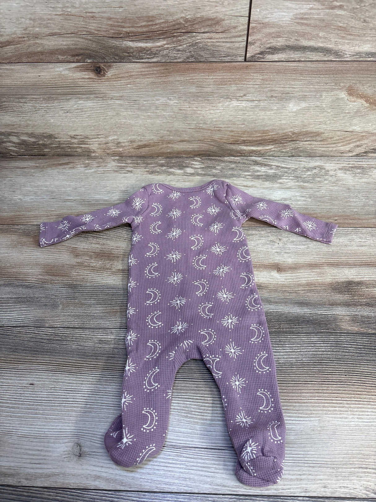 Rabbit Moon Organic Sun & Moon Waffle Knit Coverall Purple sz 0-3m