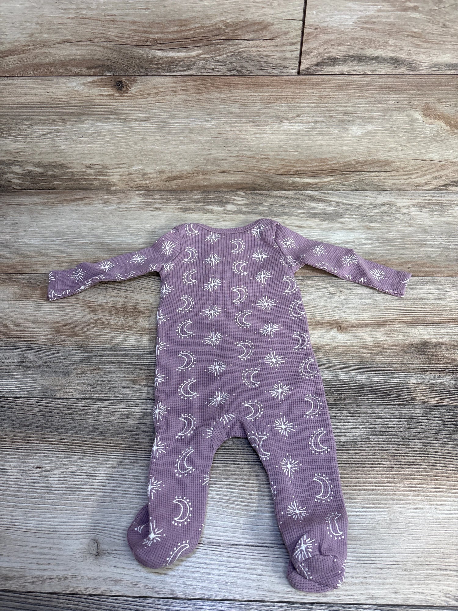 Rabbit Moon Organic Sun & Moon Waffle Knit Coverall Purple sz 0-3m
