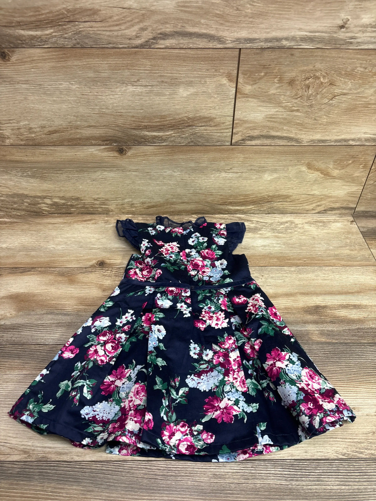 Navy blue Janie & Jack floral special occasion dress for toddlers size 3T