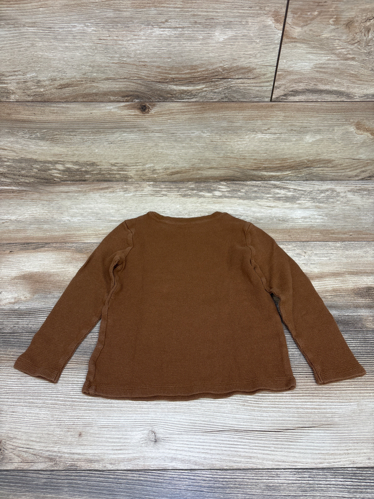 Old Navy Long Sleeve Waffle Knit Shirt Brown sz 4T