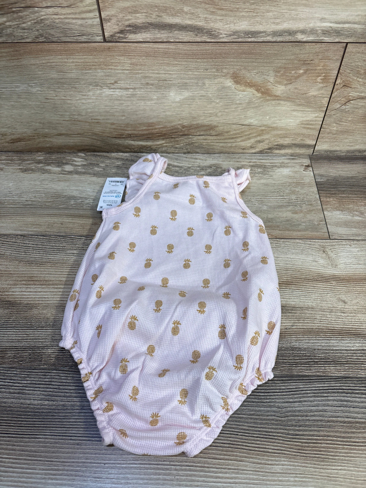 NEW Just One You Waffle Knit Pineapple Bodysuit Pink sz 12m