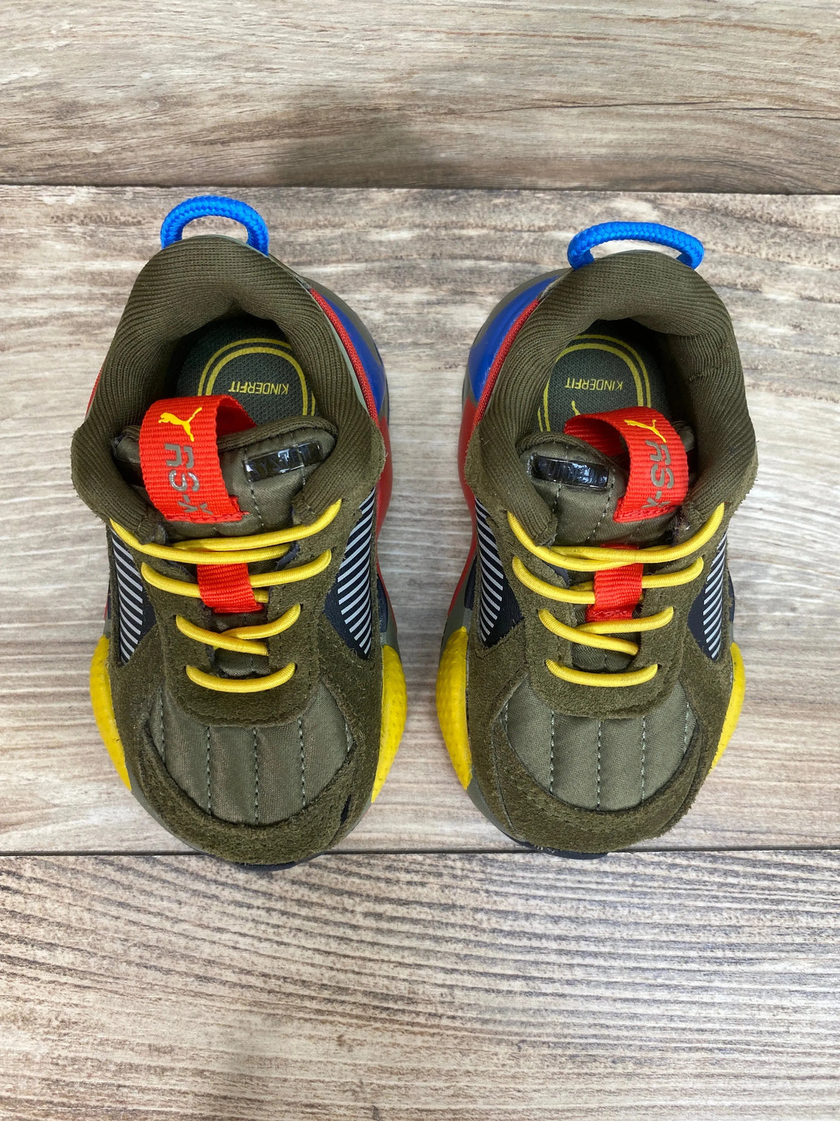 Puma RS-X Militia Sneakers in Olive Green sz 4c - Me n Mommy To Be