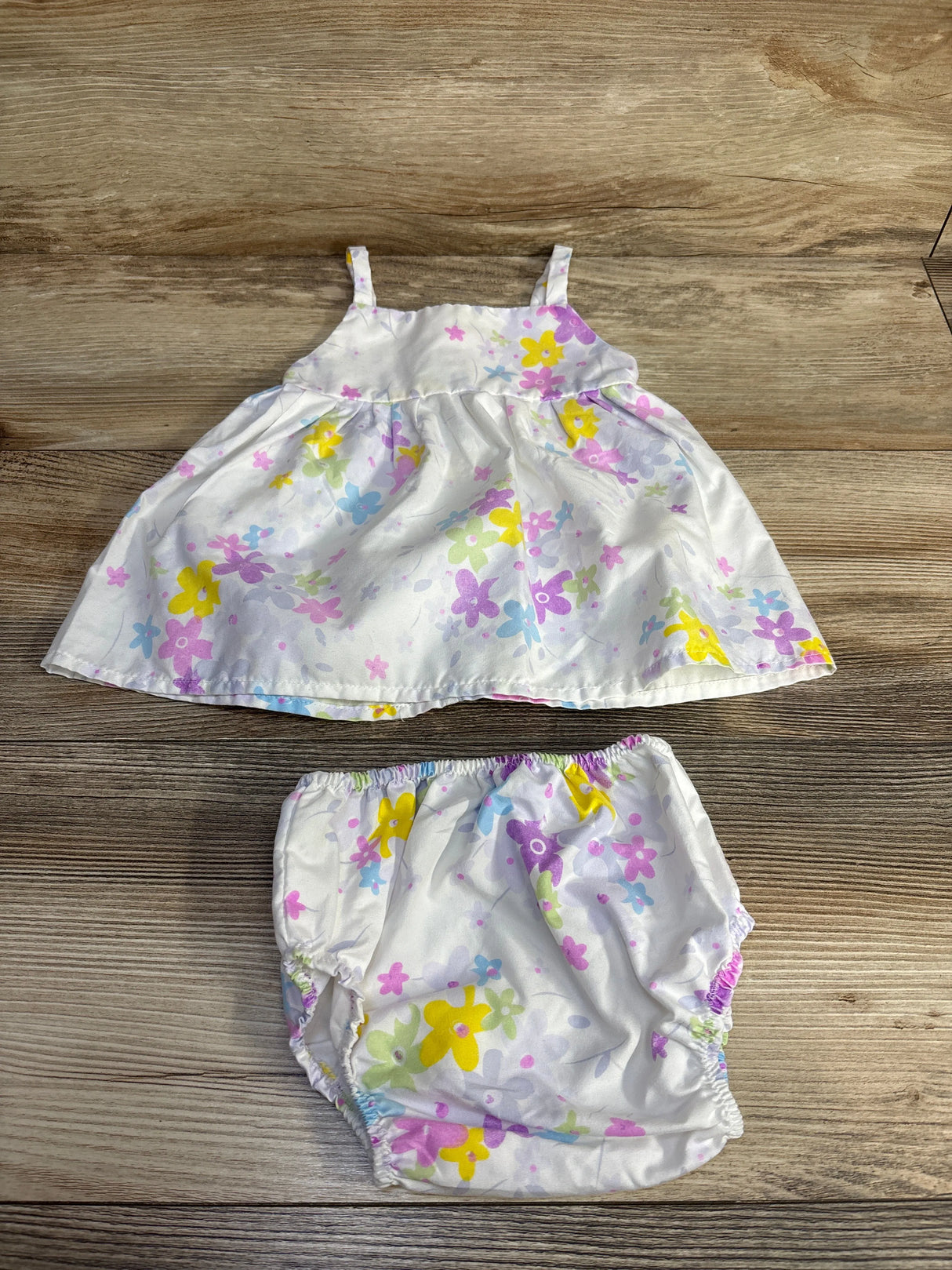 2pc Floral Dress & Bloomers White sz 3m - Me n Mommy To Be