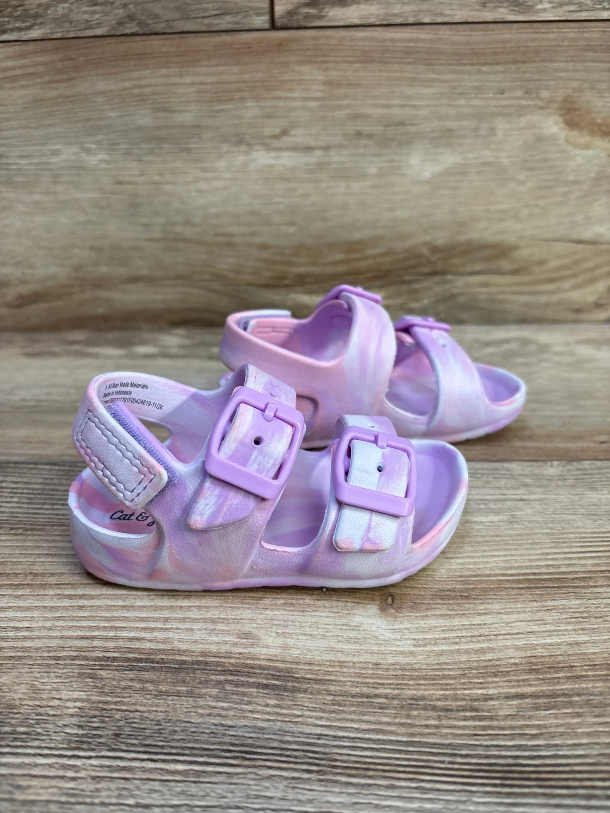 Cat & Jack Double Buckle Sandal Purple sz 5c