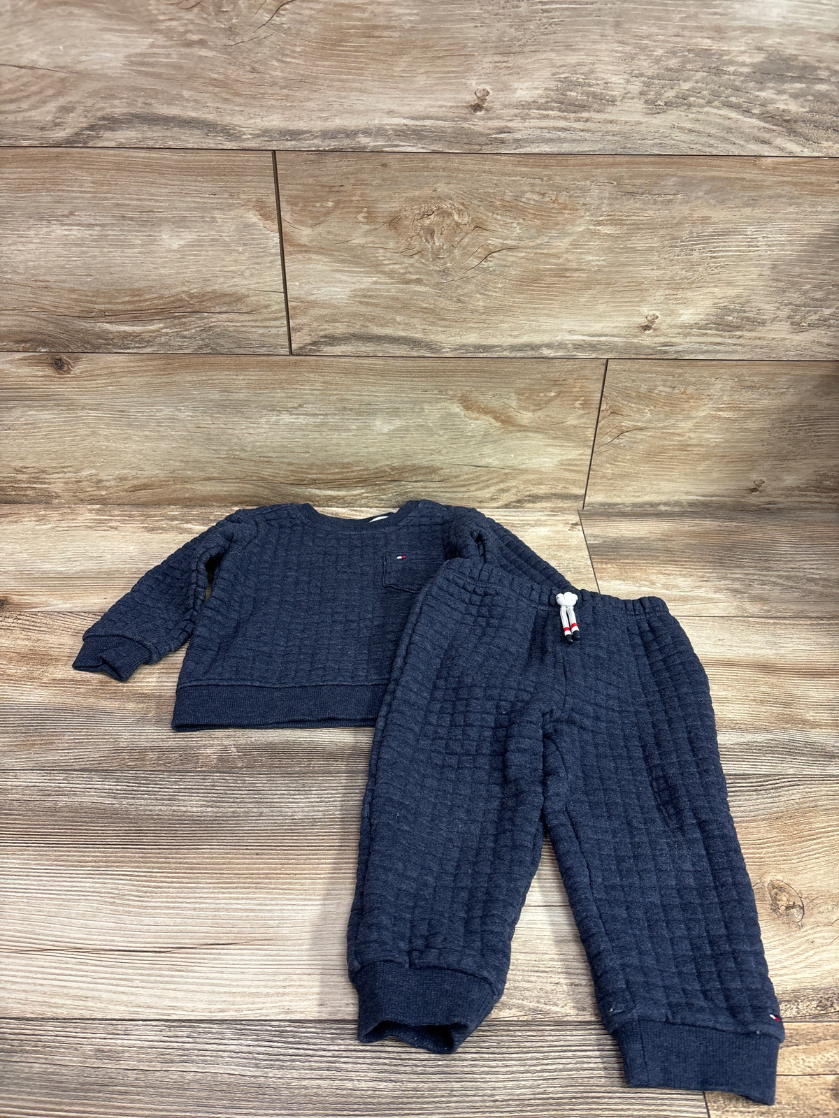 Tommy Hilfiger 2pc Sweatshirt & Jogger Set Navy sz 24m