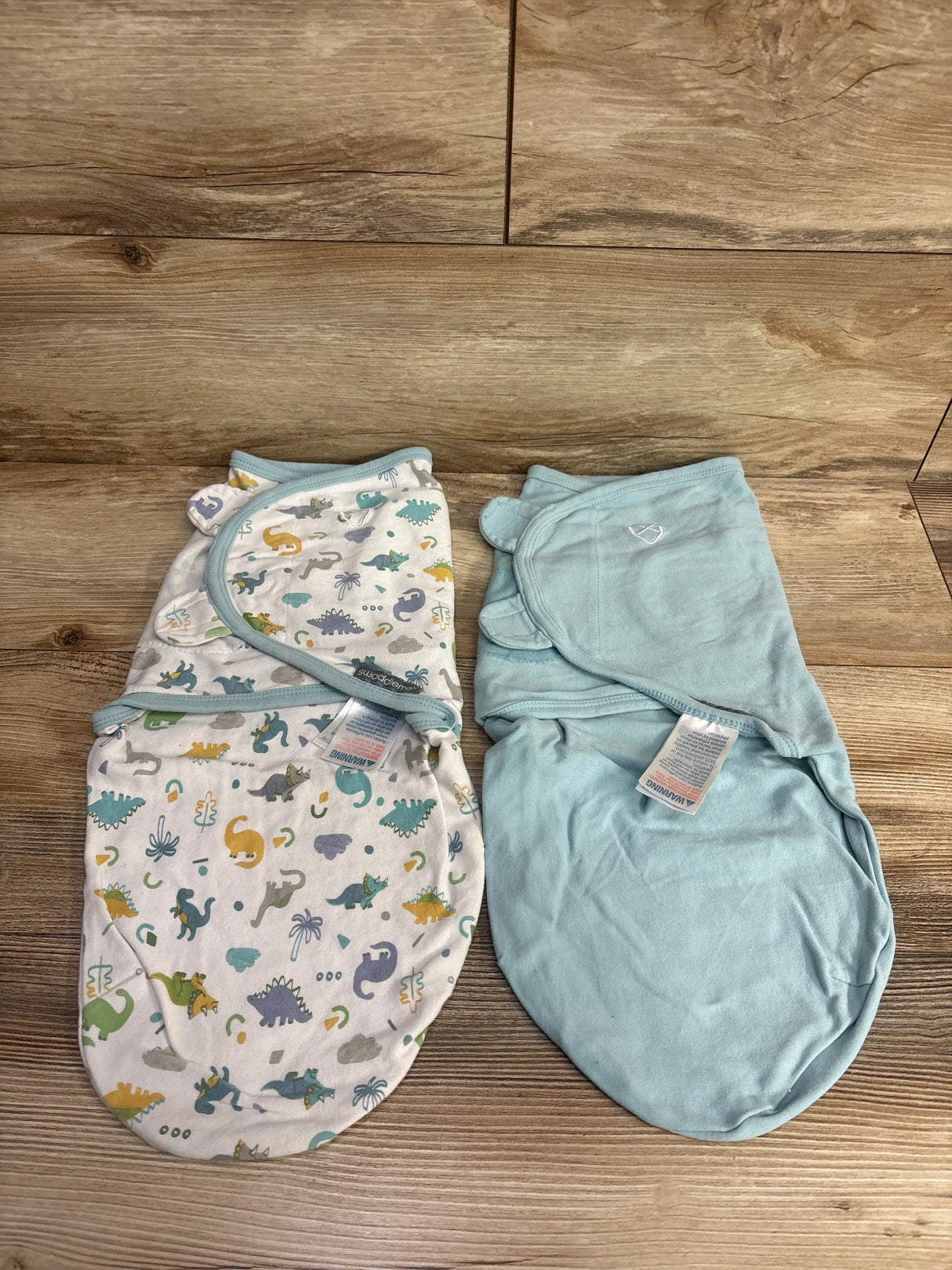 Swaddle Me 2pk Dinosaur Print Swaddle Wrap White sz 0-3m