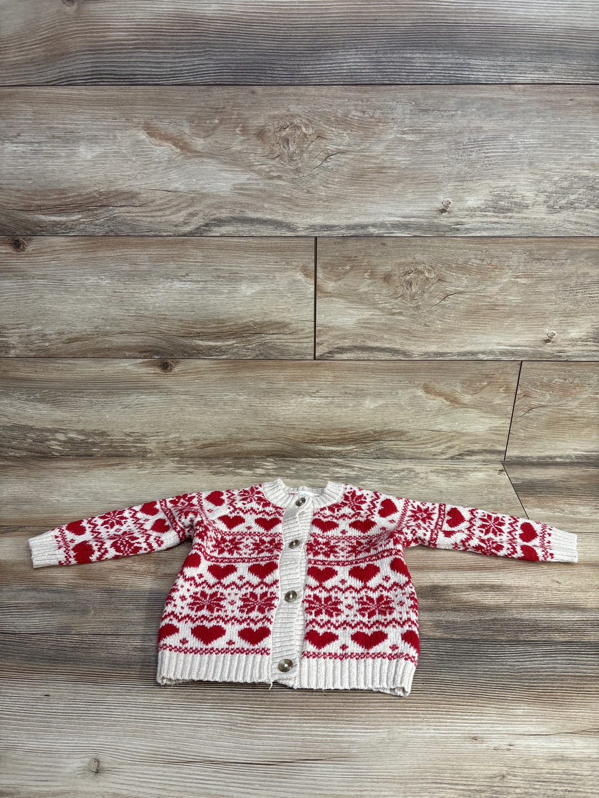 H&M Knit Holiday Sweater Beige sz 18m
