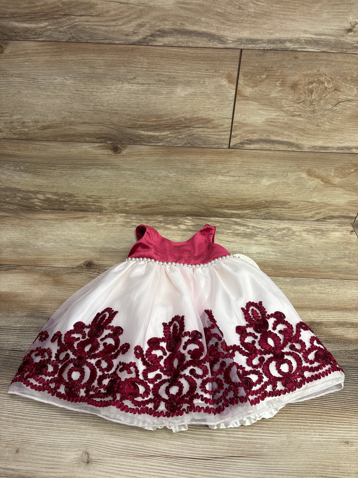 NEW American Princess 2pc Velvet Tulle Dress & Bloomers Red sz 24m