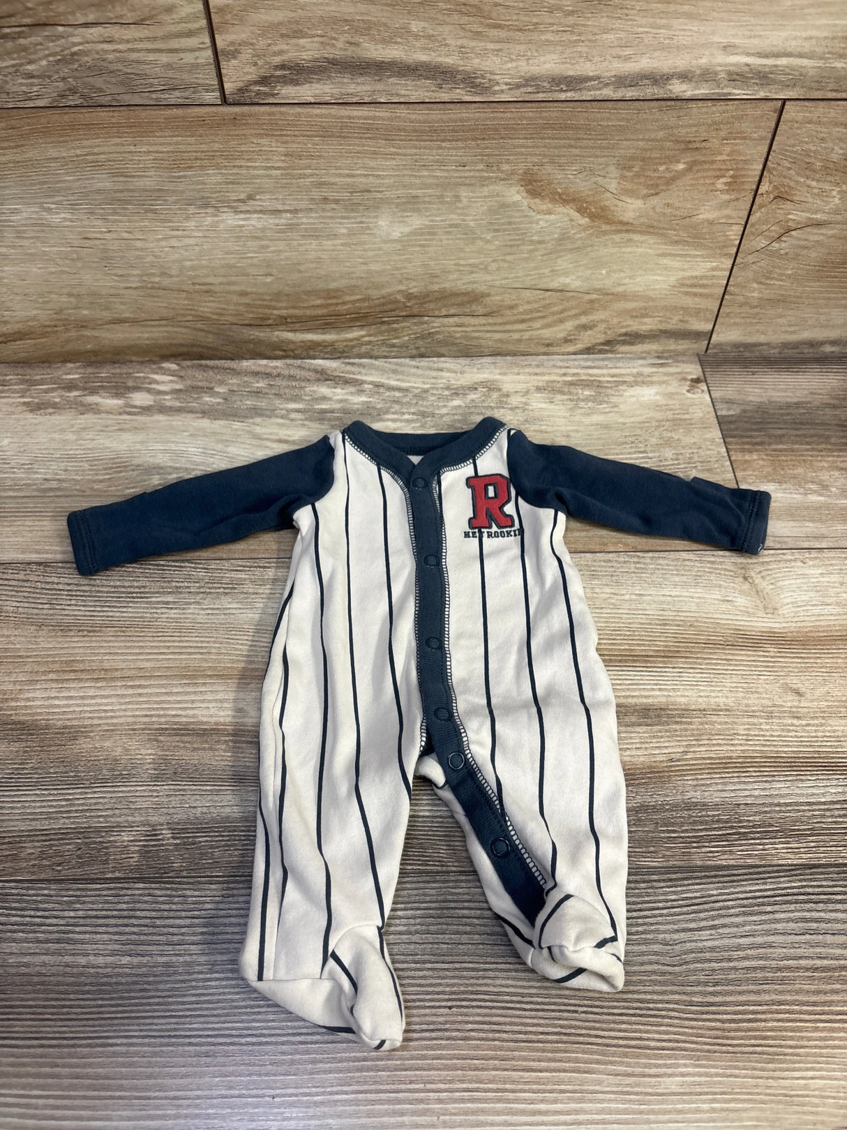 Carter's Hey Rookie Snap Sleeper Ivory sz Preemie
