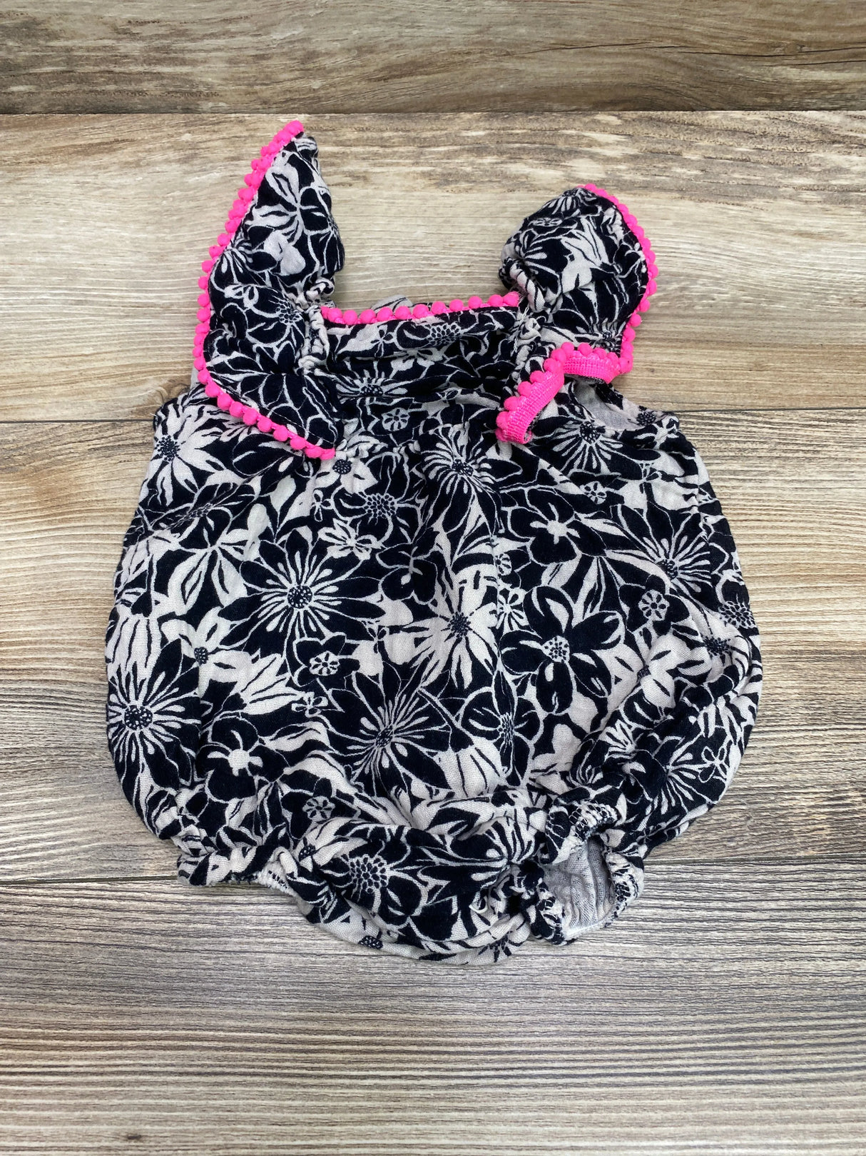 Cat & Jack Floral Bubble Romper Black sz 18m - Me n Mommy To Be