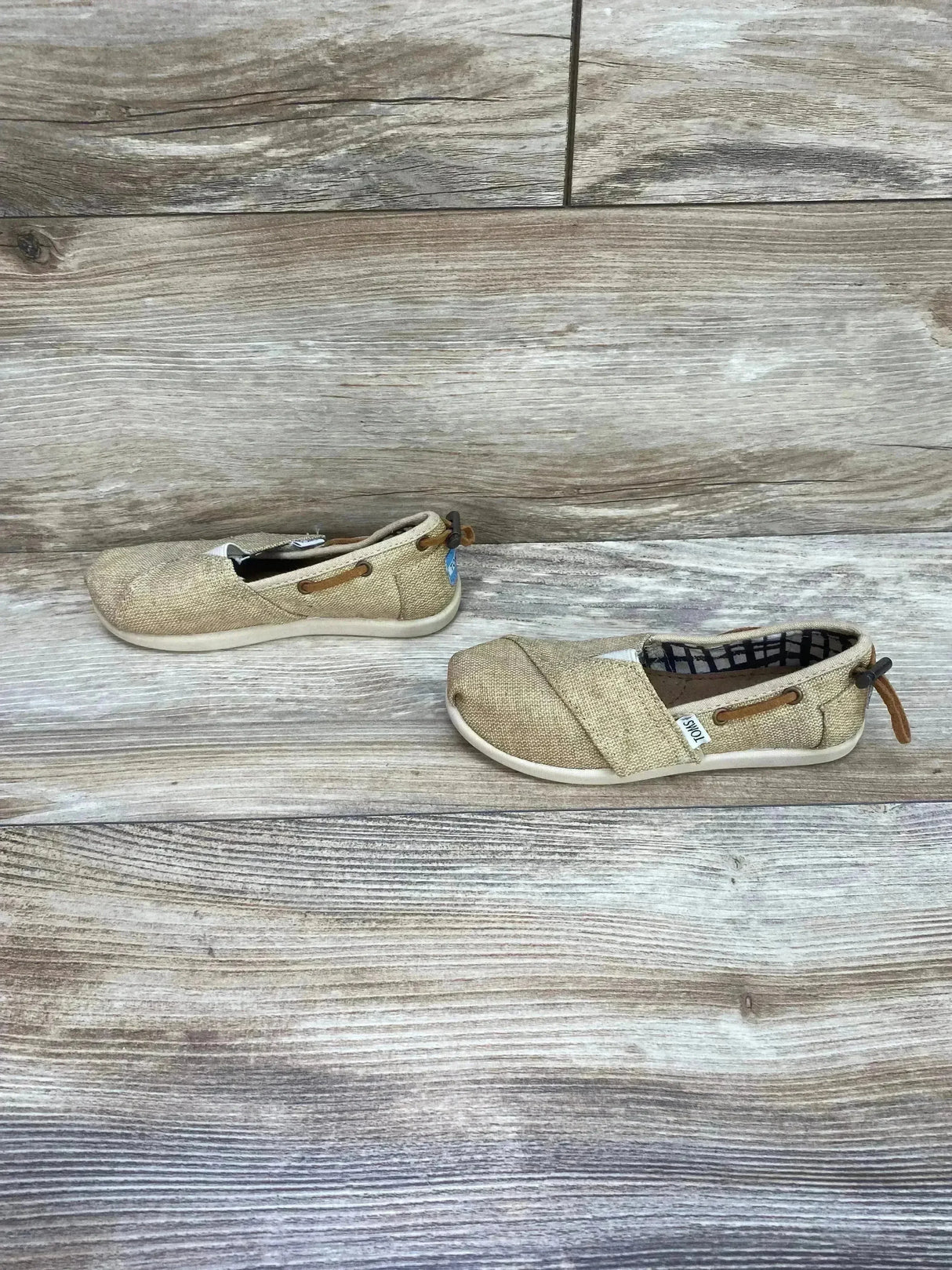Toms Natural Burlap Bimini Shoes Sz 10.5c - Me n Mommy To Be