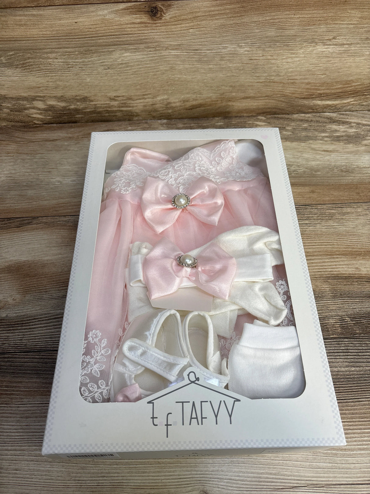 NEW TF Tafyy 6pc Dress Set Pink sz 3-6m