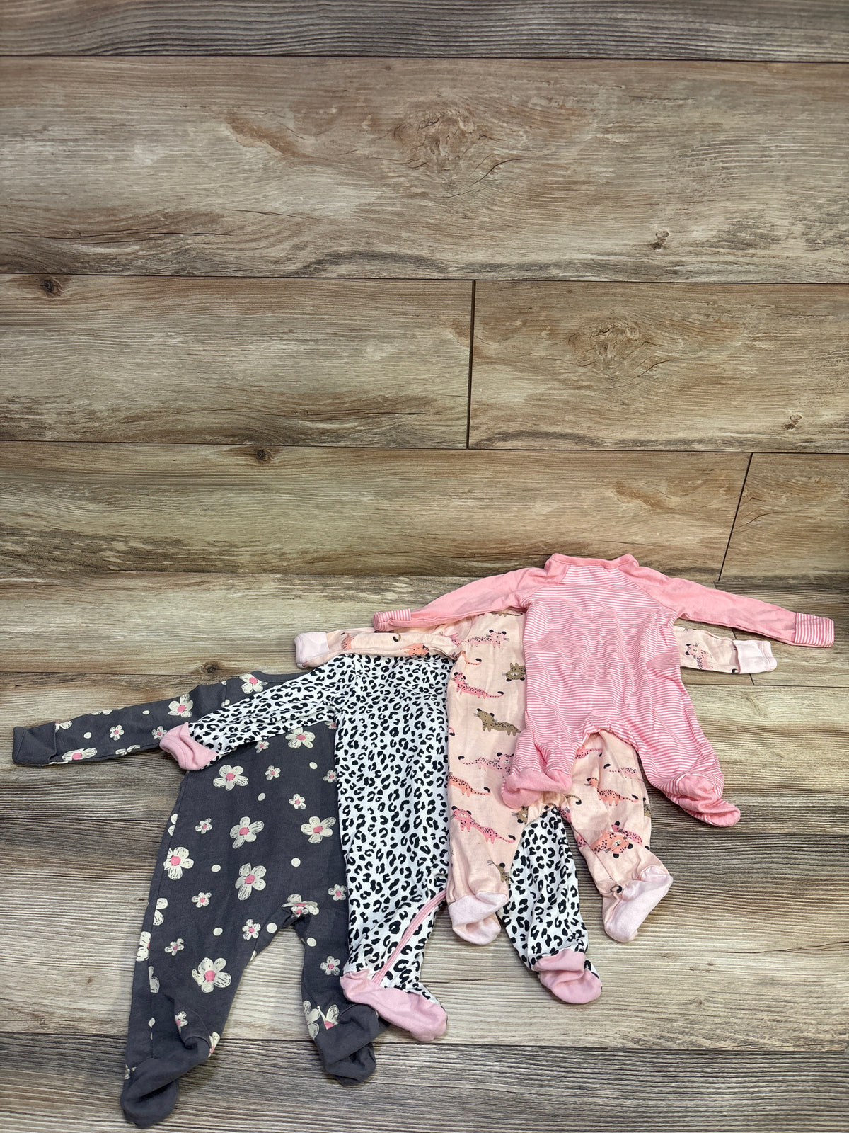 Gerber 4pk Sleep 'N Play Sleepers Pink sz Newborn
