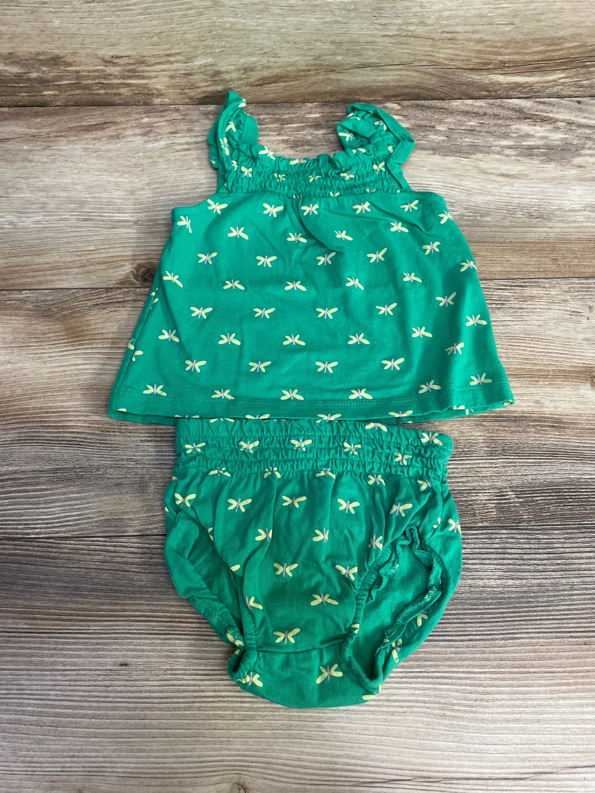 Carter's 2pc Dragonfly Top & Bottoms Green sz 6m - Me n Mommy To Be