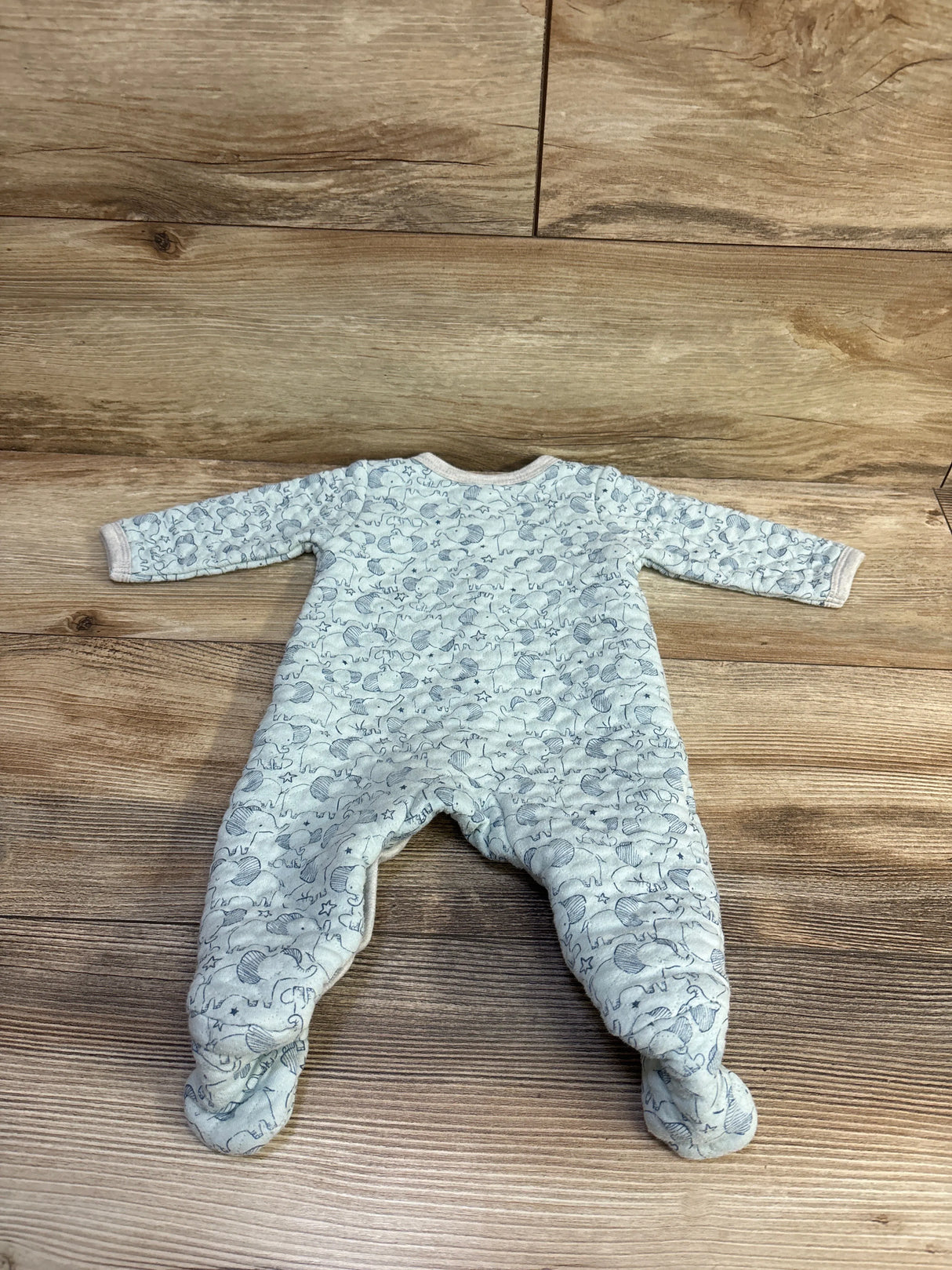 Little Beginnings Quilted Sleeper Blue sz 0-3m