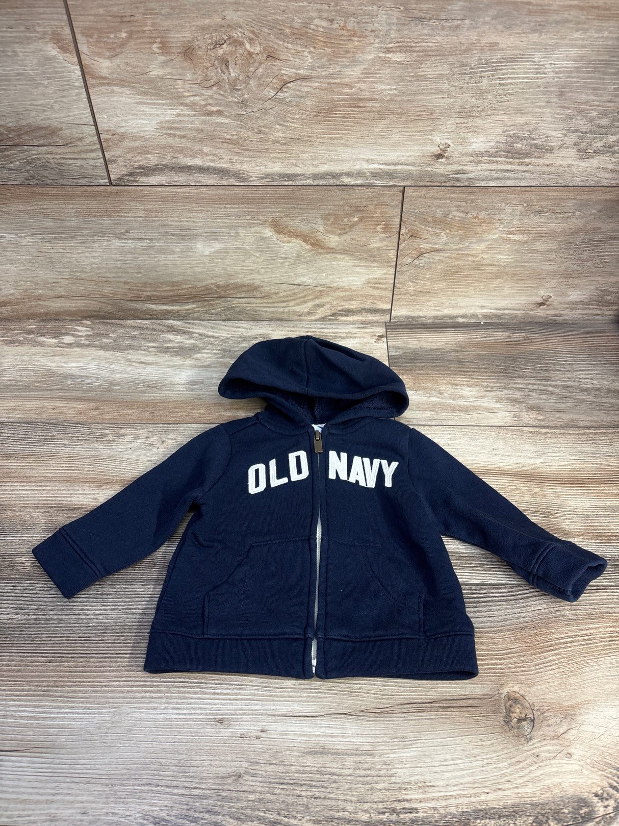 Old Navy Hooded Full Zip Jacket Navy sz 3-6m