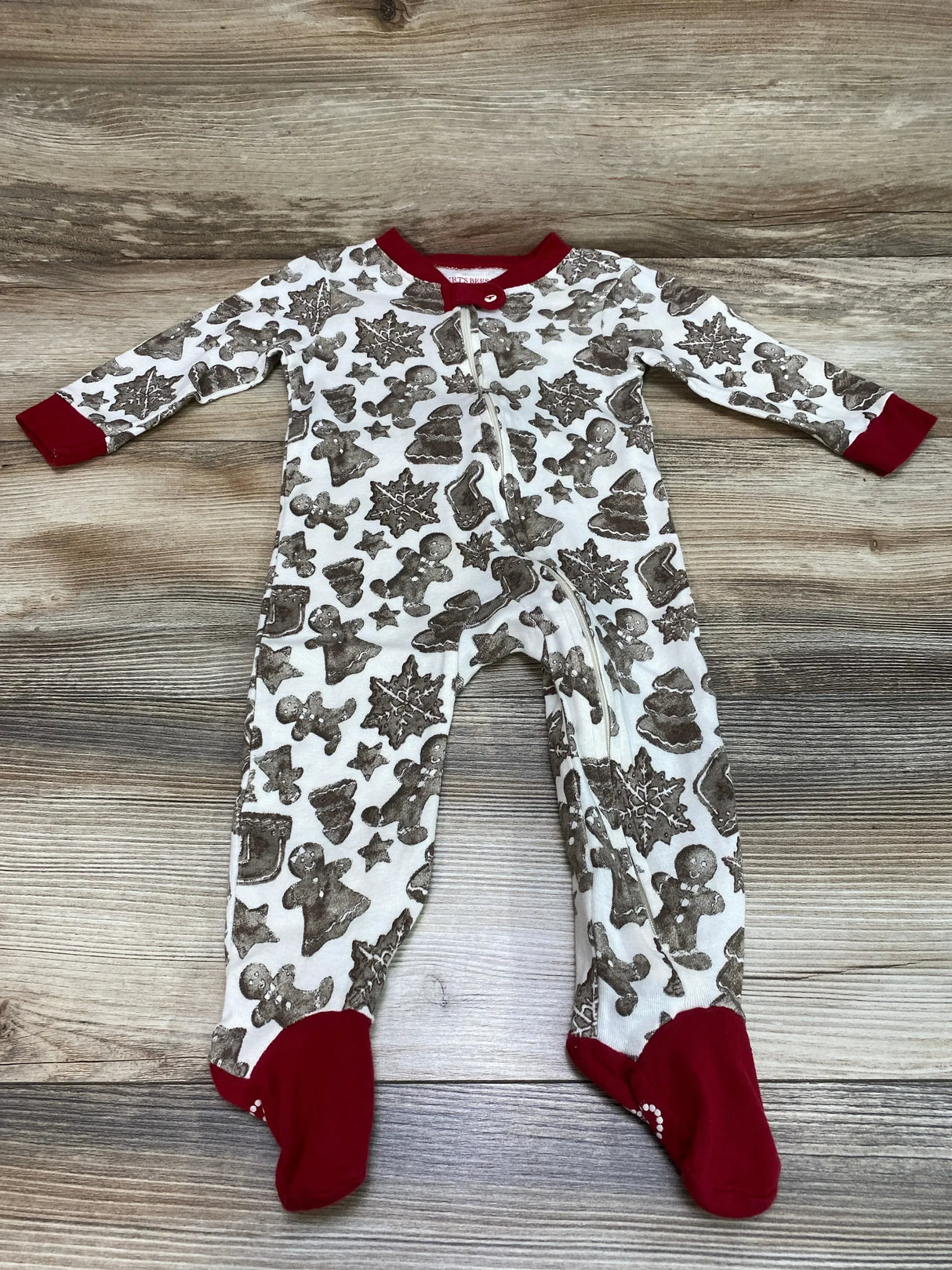 Burt's Bees Baby Organic Cookie Print Sleeper White sz 6-9m - Me n Mommy To Be