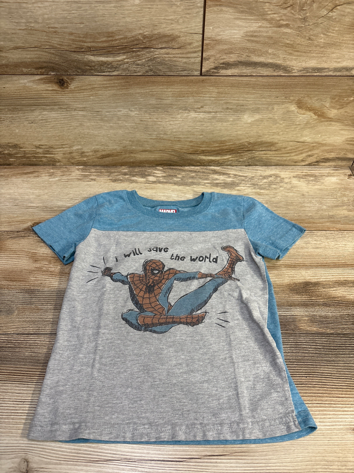 Marvel Spider-Man Shirt Blue sz 4T
