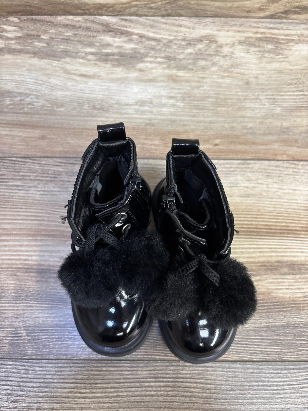 Nicole Miller Pom-Pom Zipper Boots Black sz 6c