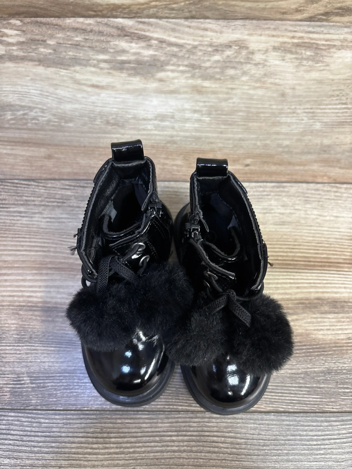 Nicole Miller Pom-Pom Zipper Boots Black sz 6c