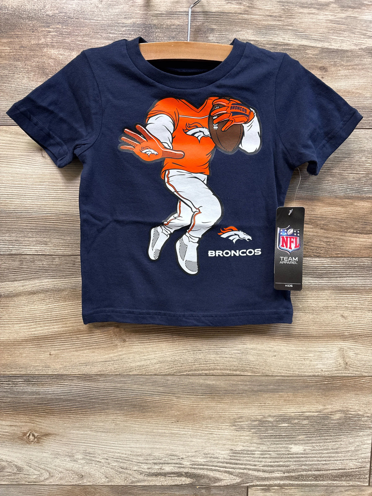 NEW NFL Denver Broncos Toddler Stiff Arm T-Shirt Navy sz 3T