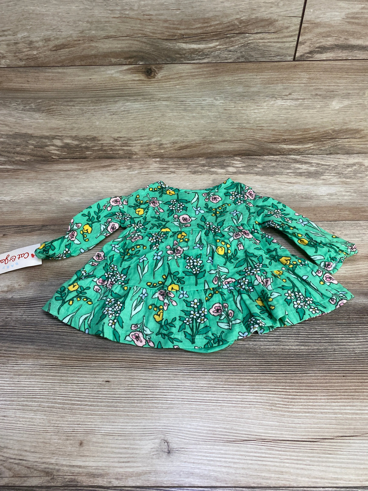 NEW Cat & Jack Floral Henley Dress & Bloomers Green sz 3-6m - Me n Mommy To Be