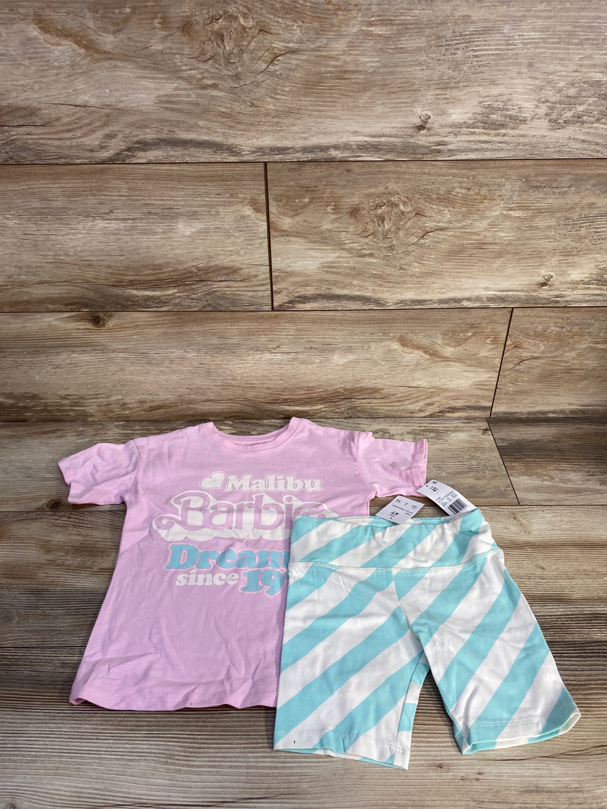 NEW Malibu Barbie 2pc Shirt & Bottoms Pink sz 4T