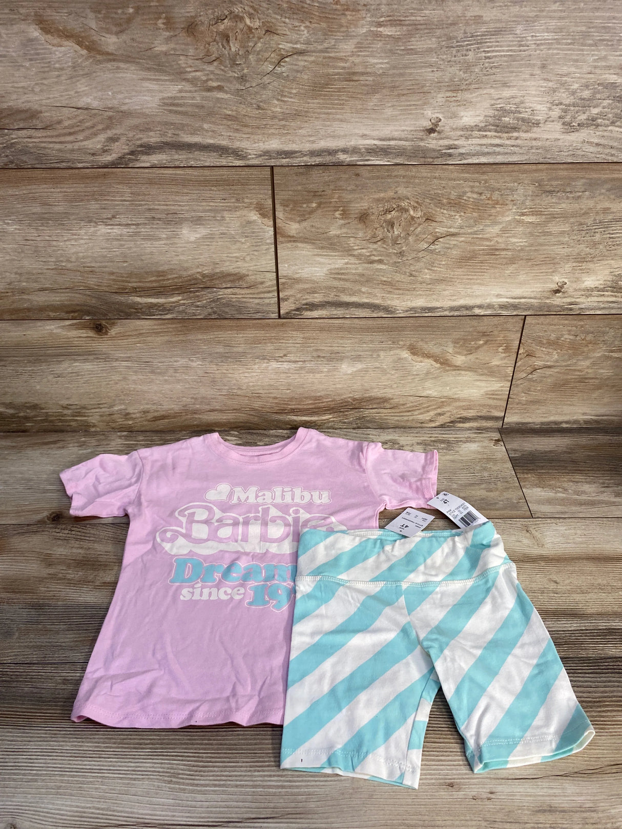 NEW Malibu Barbie 2pc Shirt & Bottoms Pink sz 4T
