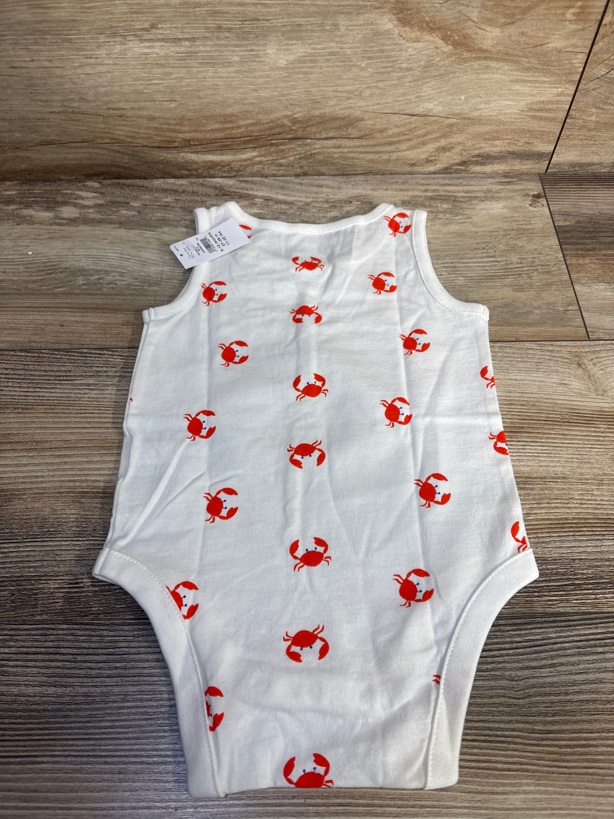 NEW Baby Gap Crab Print Tank Bodysuit White sz 6-12m
