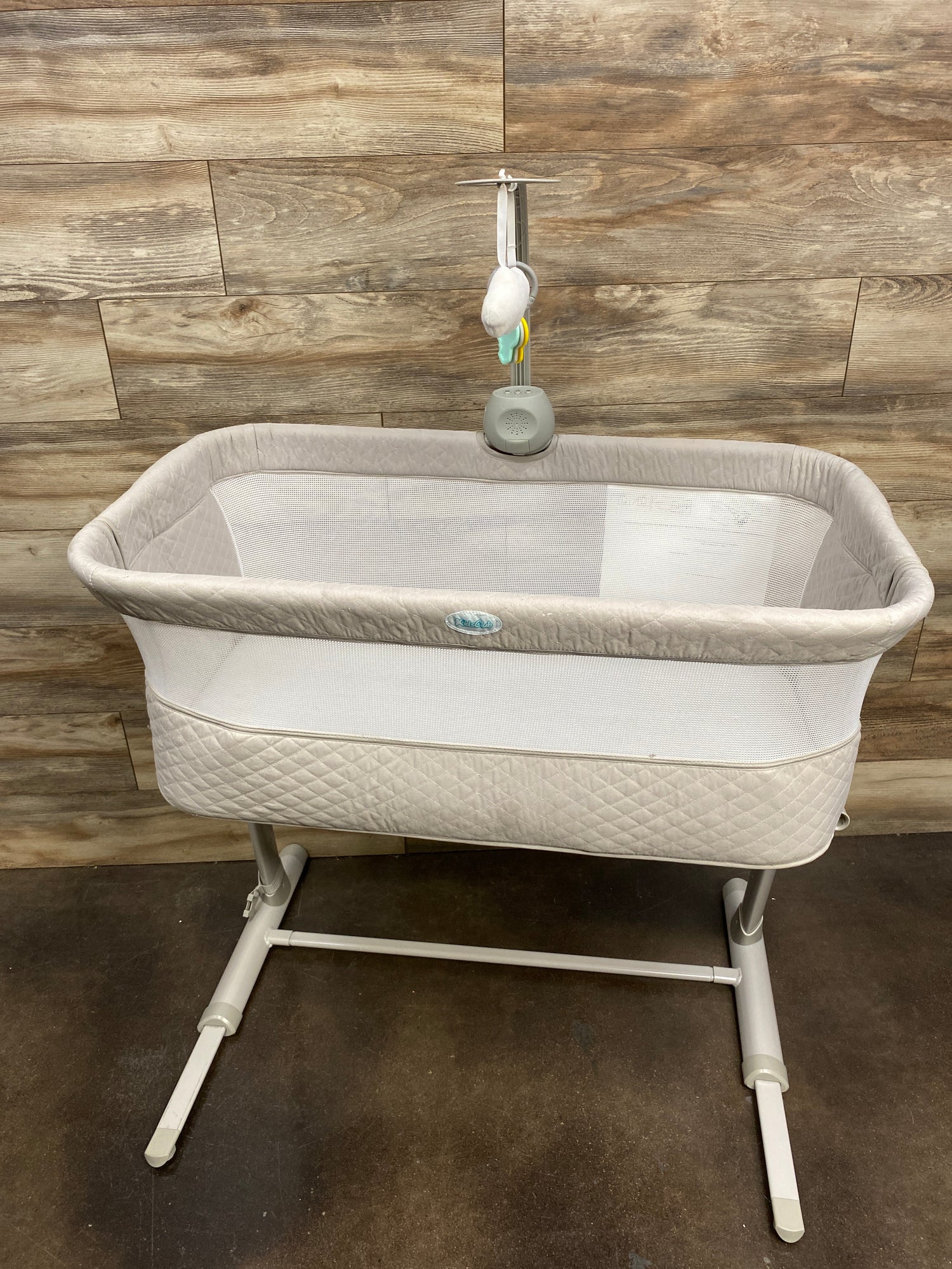 KidsClub Baby Bedside Bassinet Grey