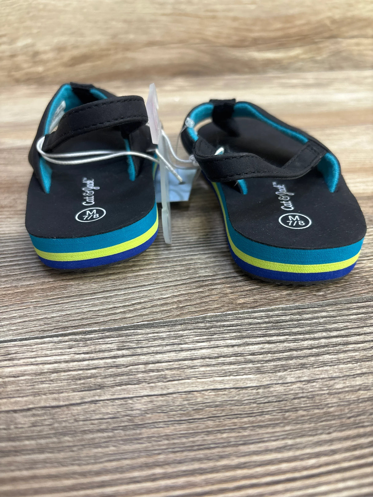 NEW Cat & Jack Shawn Sandals Black Sz 7/8c