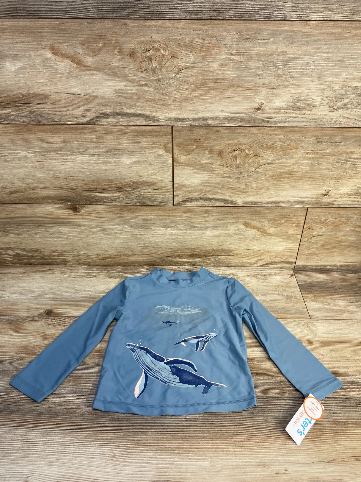 NEW Just One You Shark Long Sleeve Rash Guard Shirt Blue sz 3T