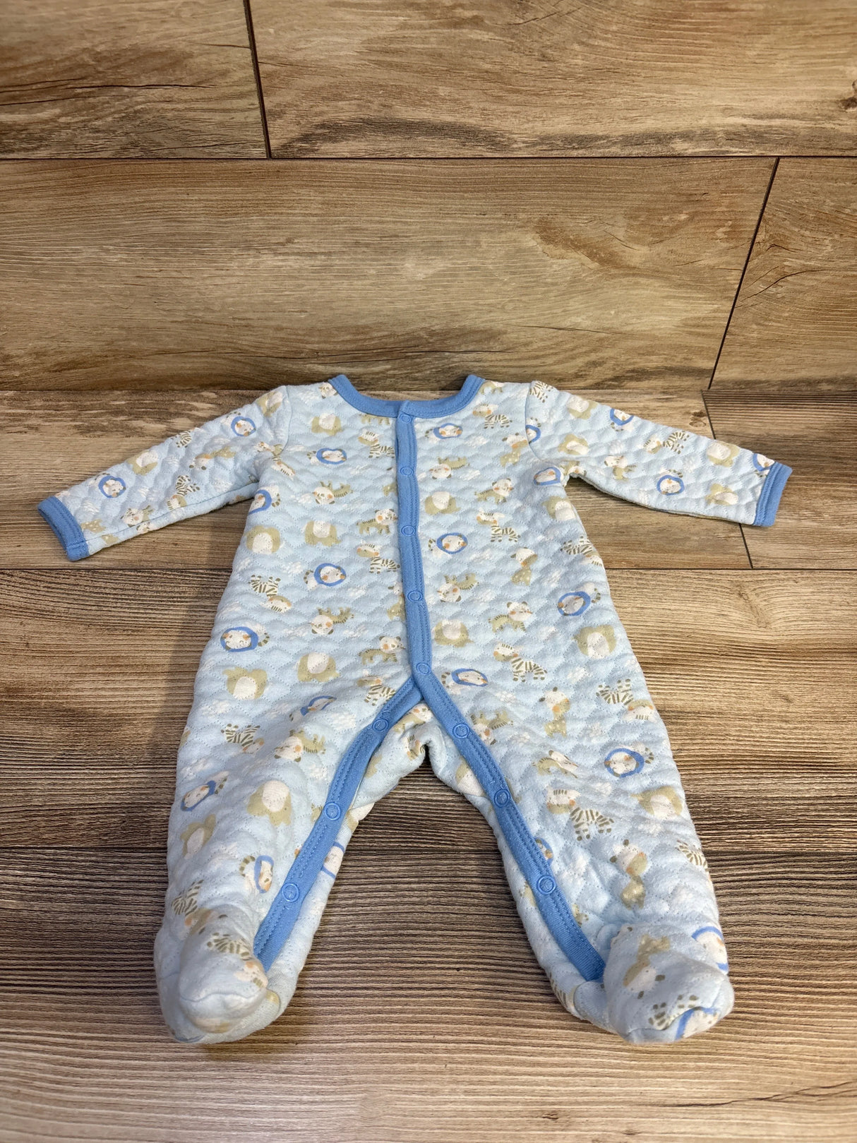 Little Beginnings Quilted Sleeper Blue sz 0-3m