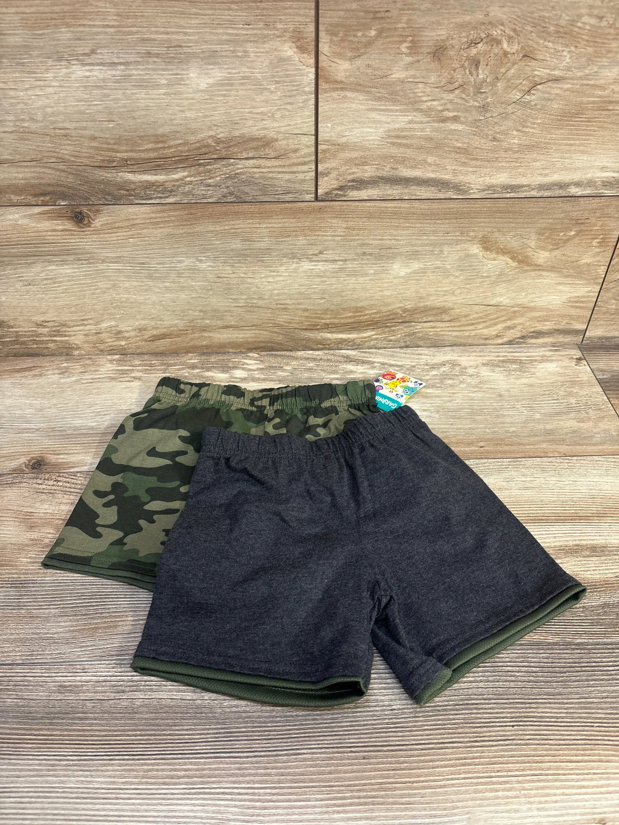 NEW Garanimals 2pk Pull On Shorts Grey/Camo sz 24m