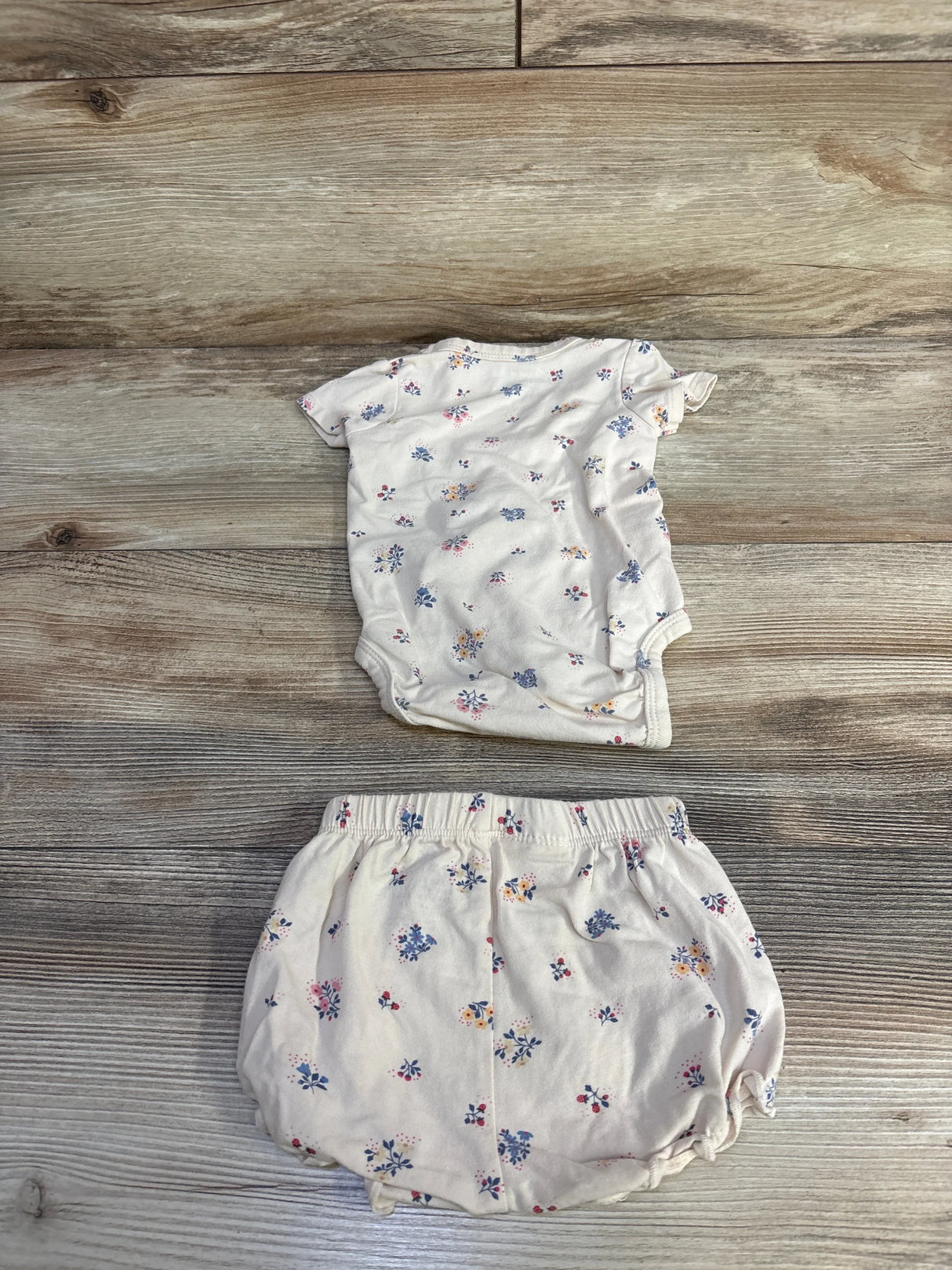 H&M 2pc Kimono Bodysuit & Shorts Set Beige sz 3m