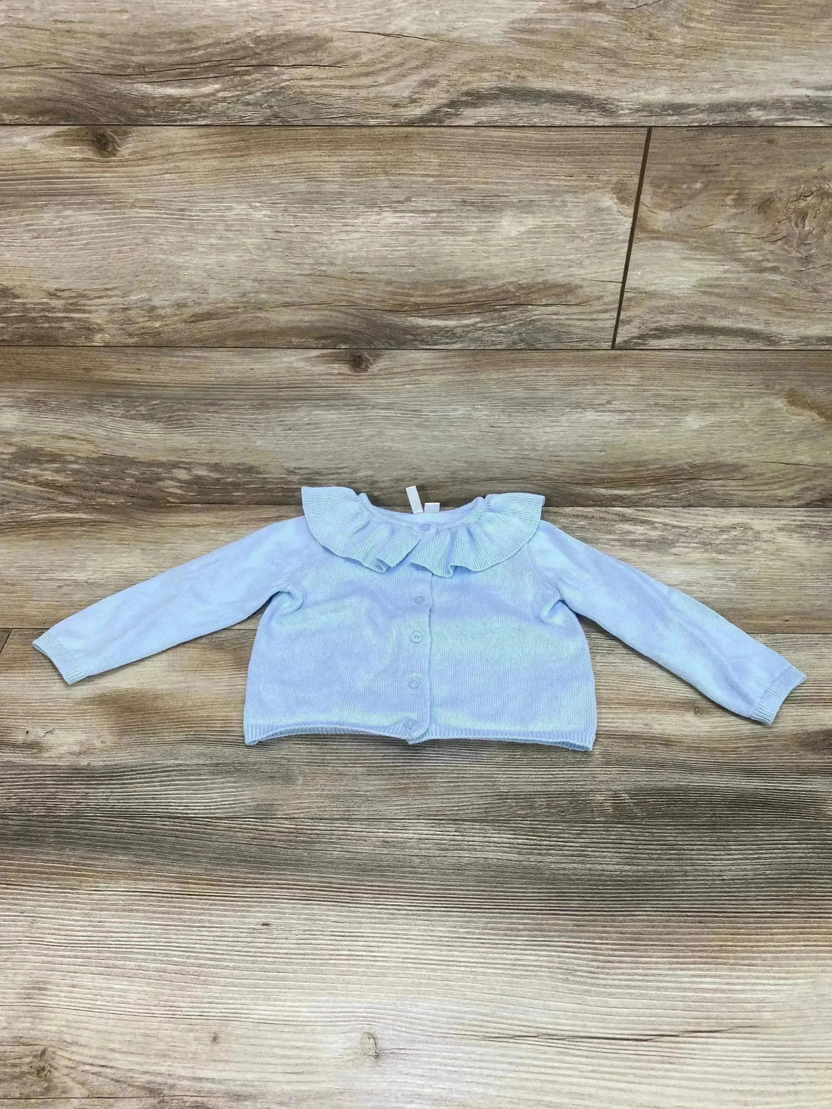 Janie and Jack Ruffle Collar Cardigan Blue sz 18-24m - Me n Mommy To Be