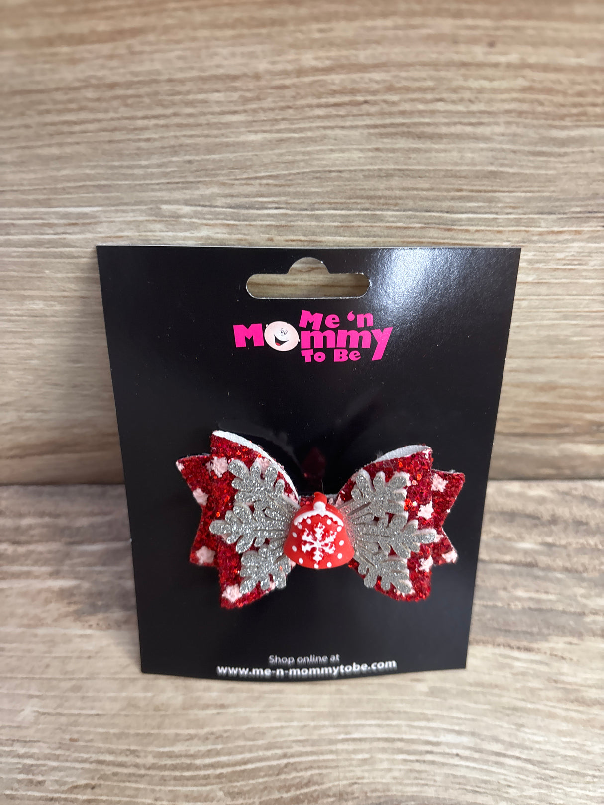 NEW Double-Layer Glitter Hair Bow w/ Bell Applique