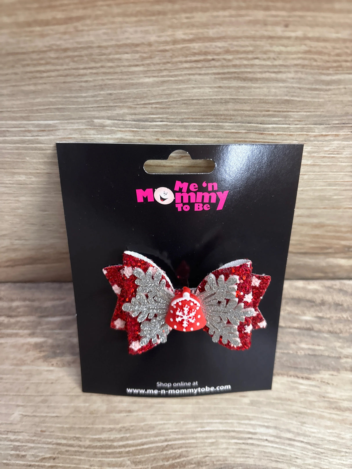 NEW Double-Layer Glitter Hair Bow w/ Bell Applique