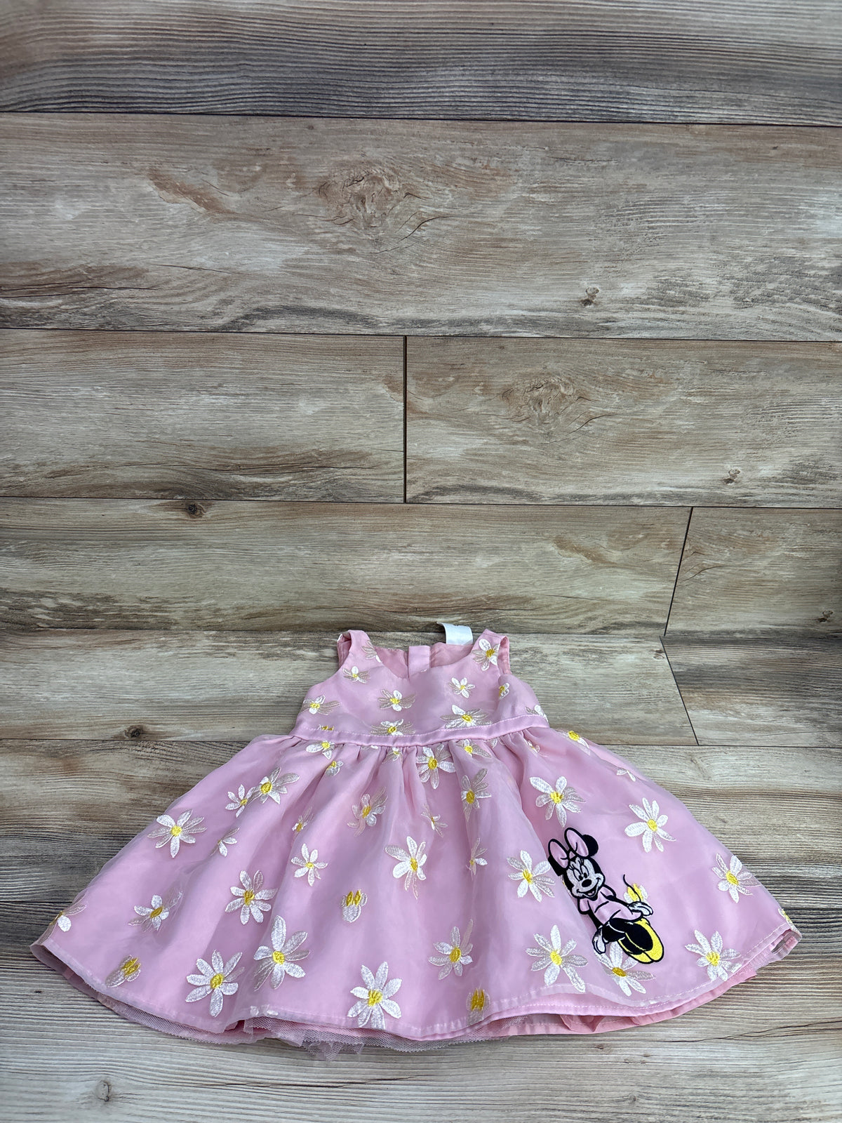 Disney Store Minnie Mouse Embroidered Sleeveless Dress Pink sz 2T