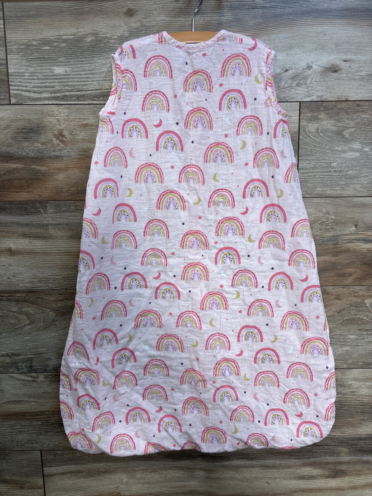 Rainbow Print Gauze Sleep Sack Pink sz XL/18-24m