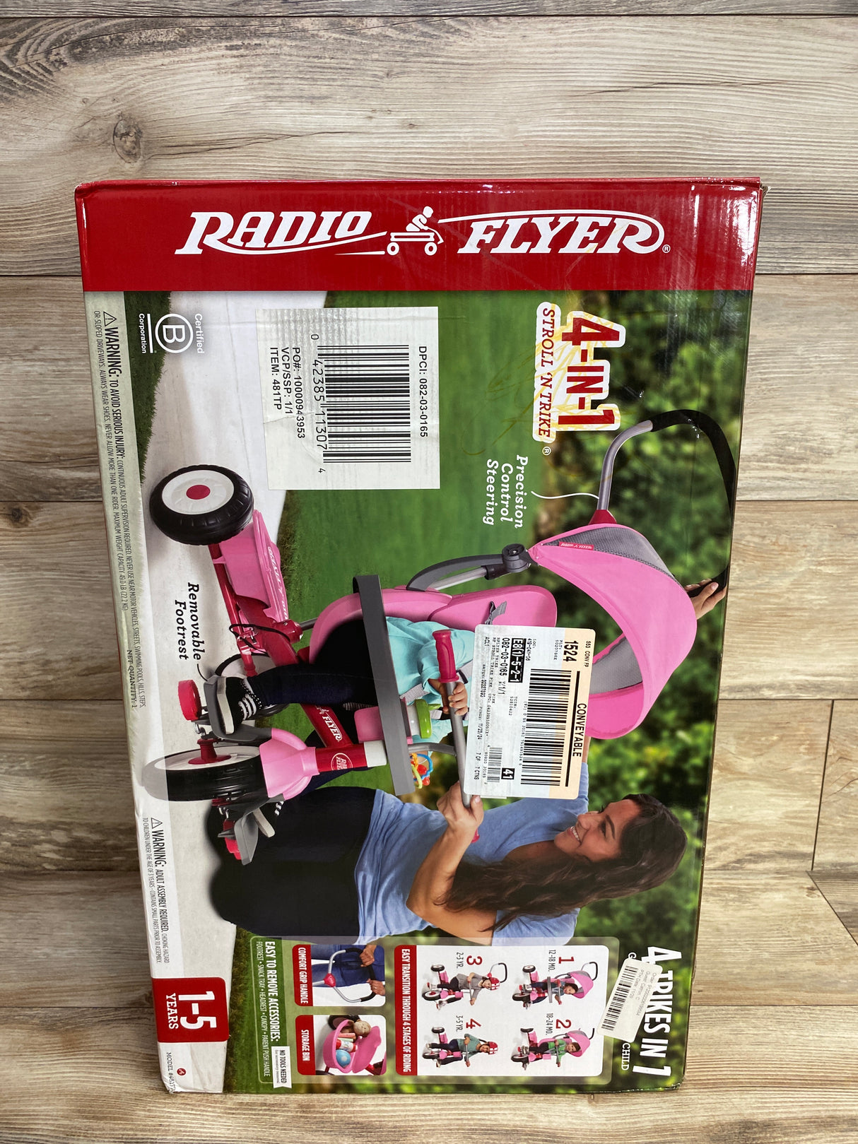 NEW Radio Flyer 4-in-1 Stroll 'N Trike Pink