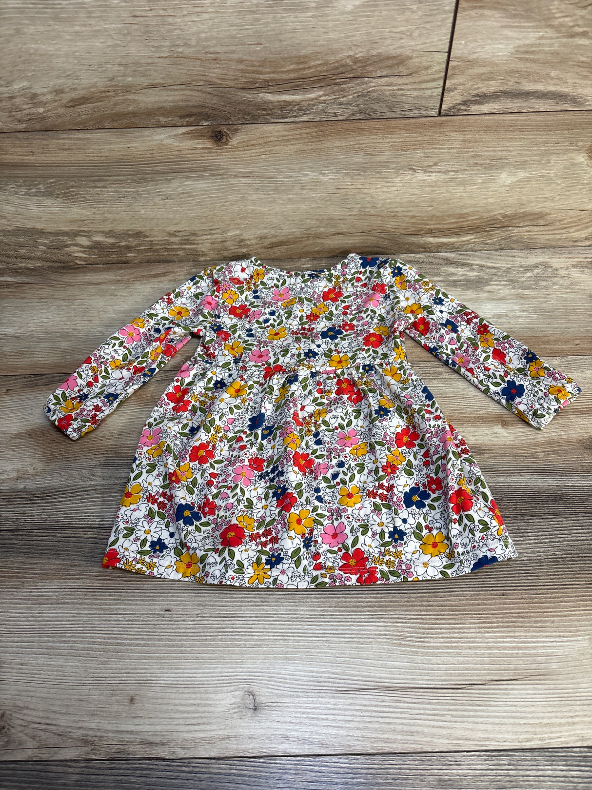 Old Navy Floral Long Sleeve Dress White sz 18-24m
