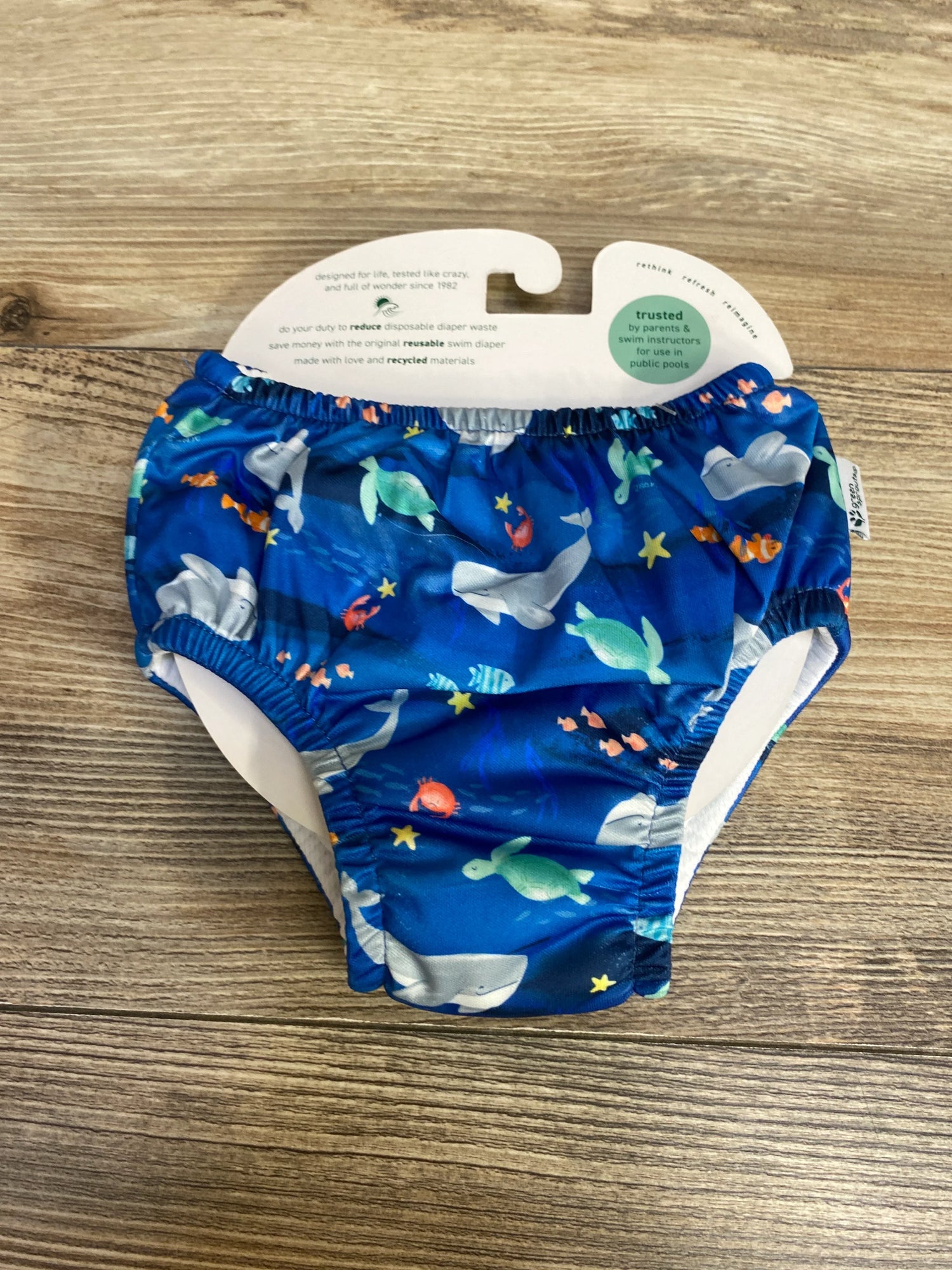 NEW Green Sprouts Eco Pull-Up Swim Diaper Blue sz 6m - Me n Mommy To Be