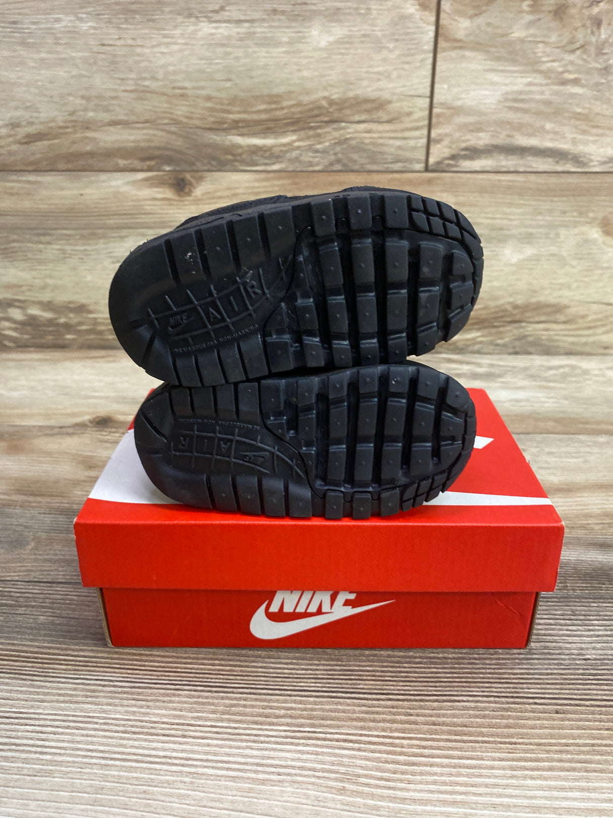 NEW Nike Air Max 1 EasyOn TD 'Triple Black' Sneakers sz 5c