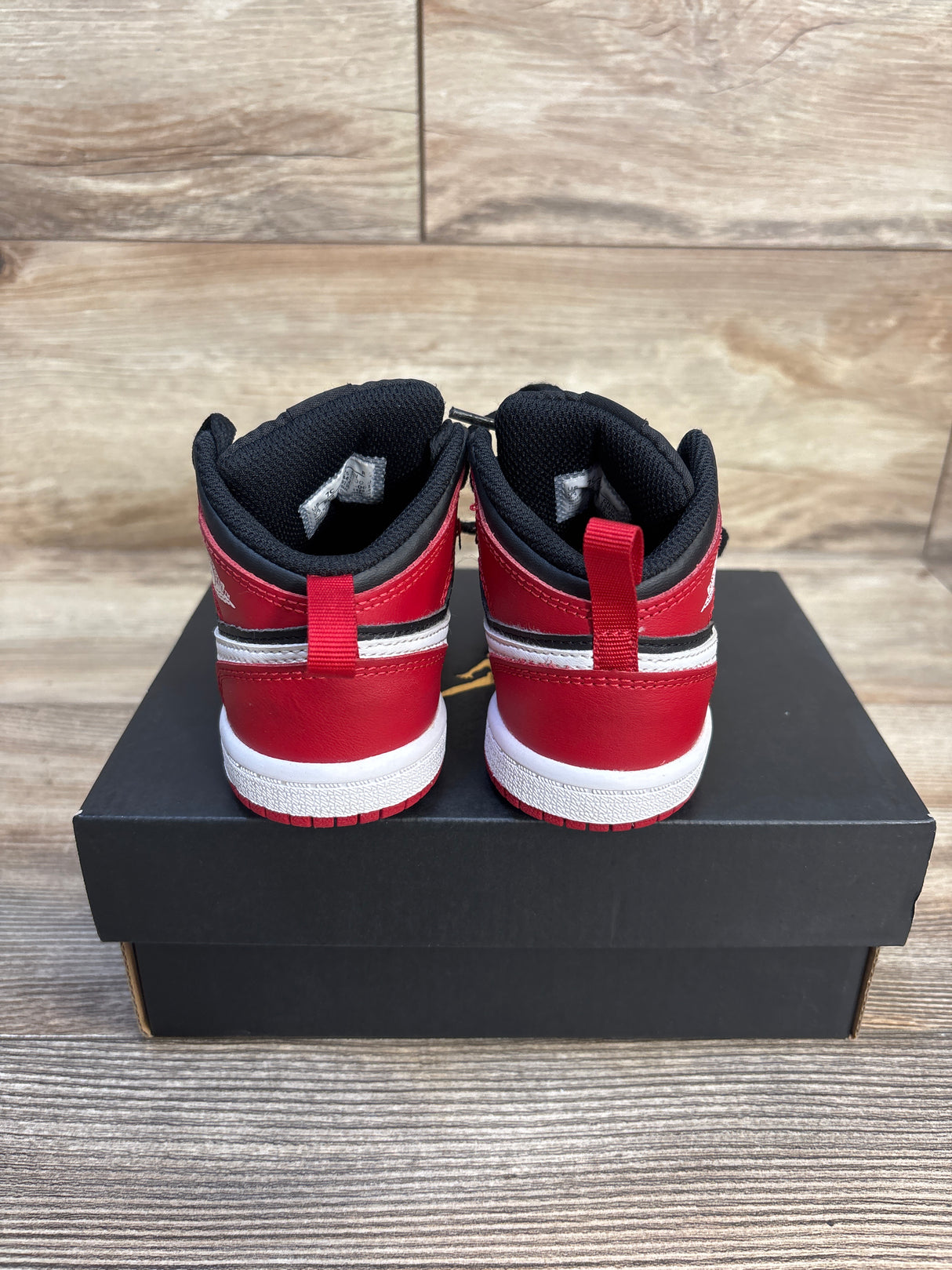 Air Jordan 1 Mid TD 'Gym Red Black White' Sneakers sz 7c