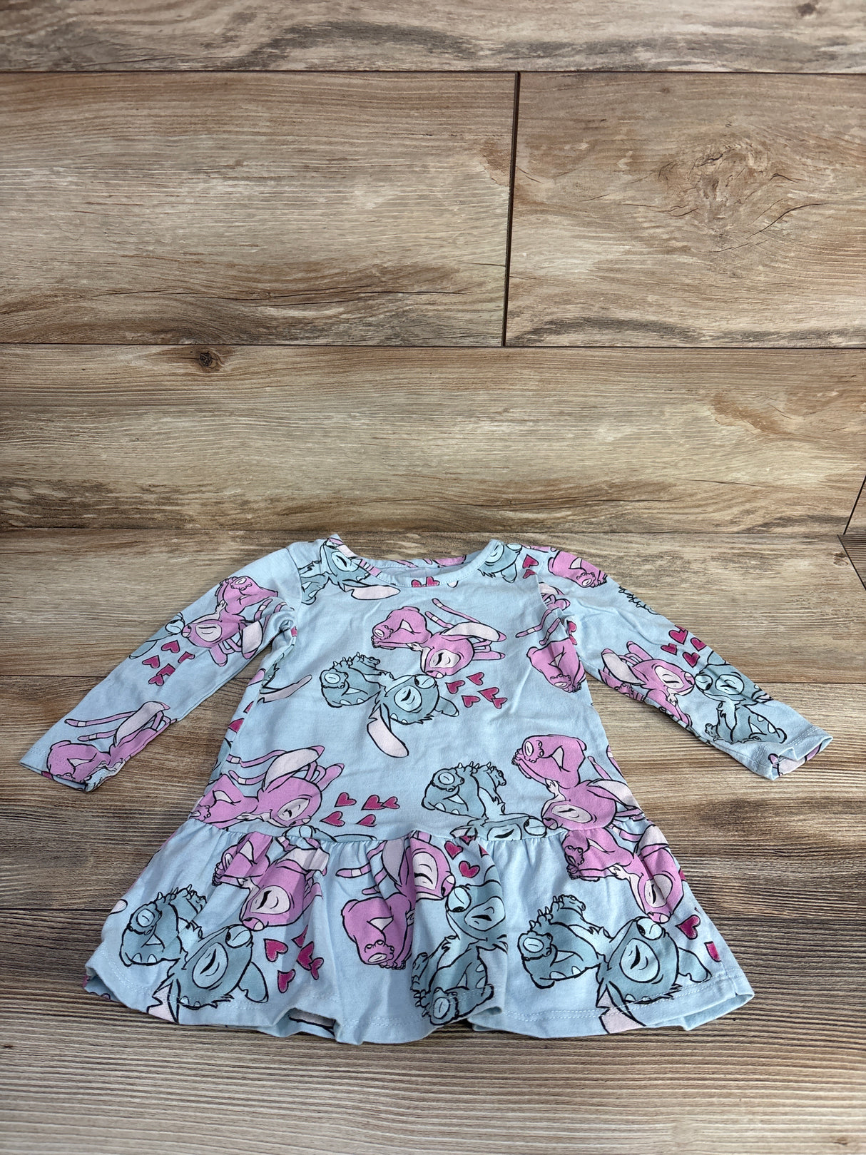 Disney Stitch Peplum Top Light Blue sz 18m