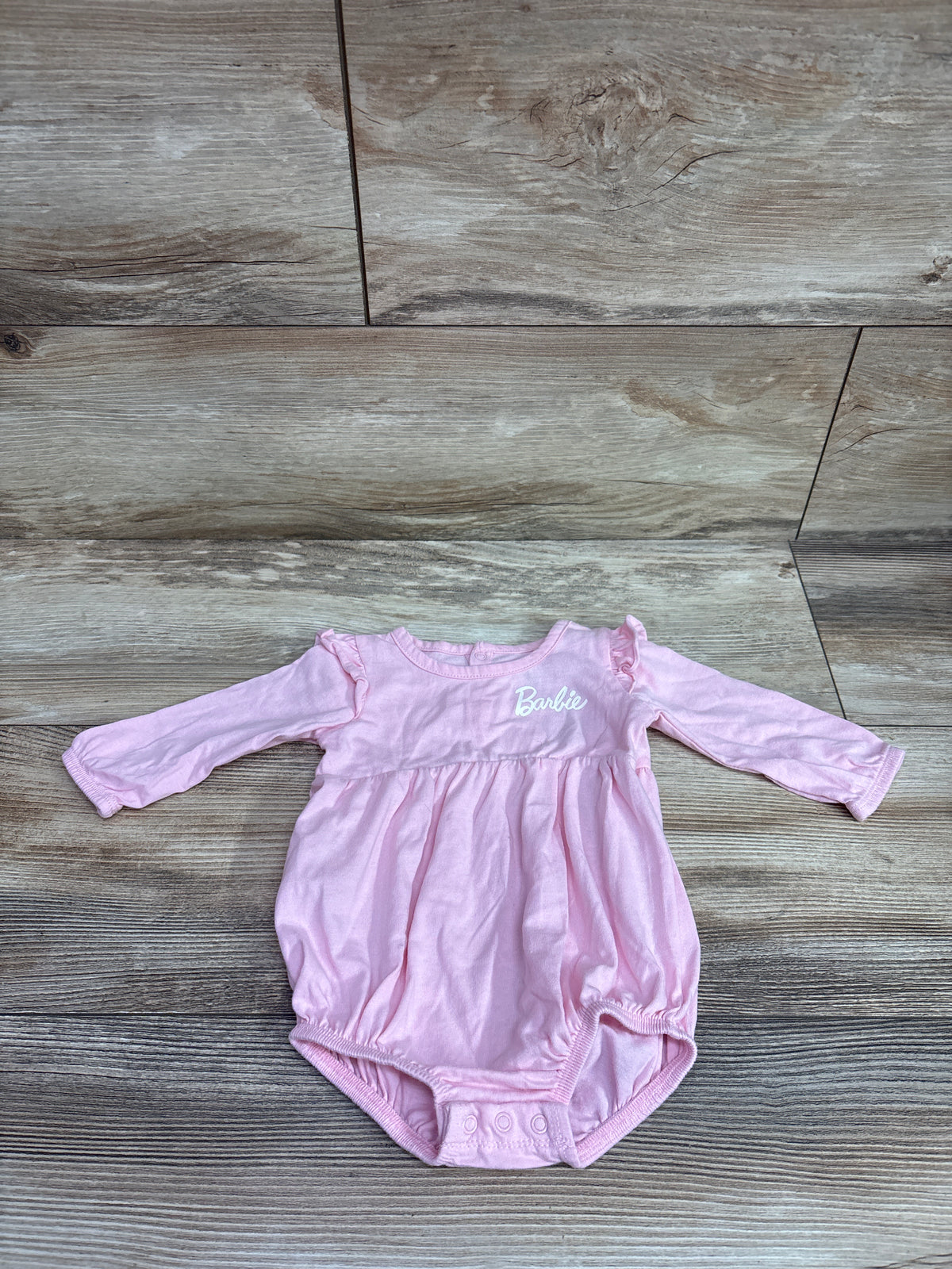 Barbie Long Sleeve Bubble Romper Pink sz 3m