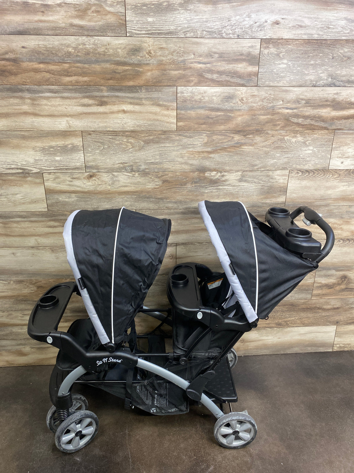 Baby Trend Sit N' Stand Double Stroller in Stormy