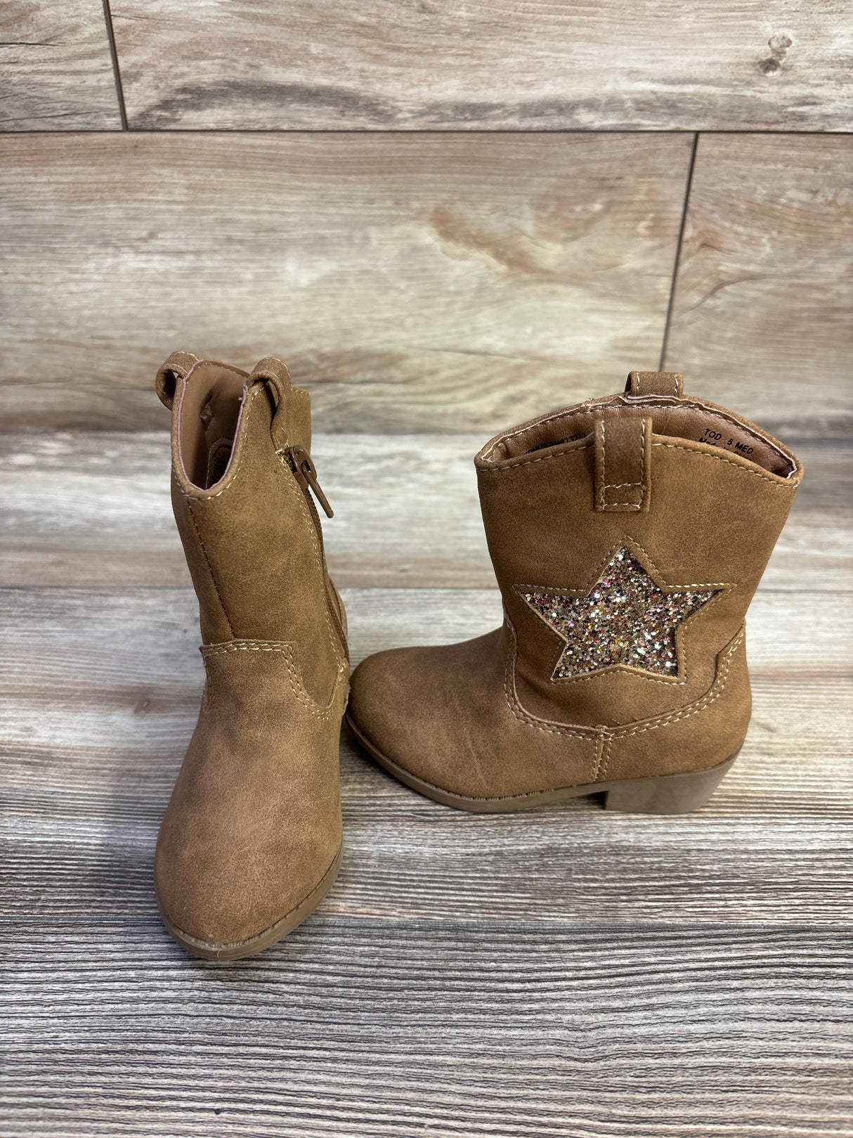 Jumping Beans Faux Suede Boots Tan sz 5c